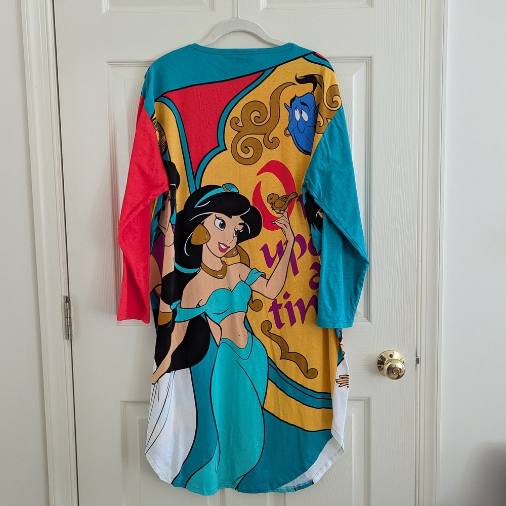 Disney Rare Aladdin, Jasmine, Genie Vintage Night Shirt - Picture 2 of 9